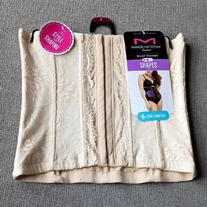Maidenform Flexees Beige Lace Waist Trainer Shaper Corset